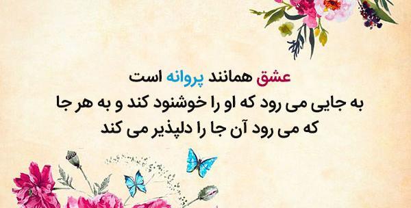 عکس نوشته پروانه وار