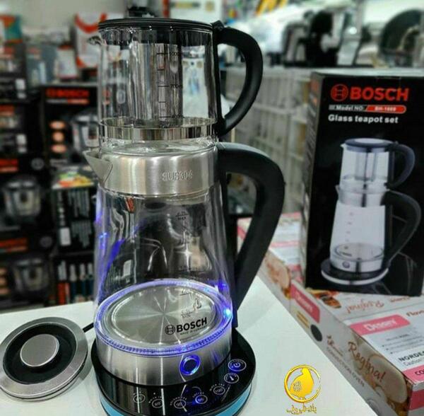 عکس چای ساز شیشه ای