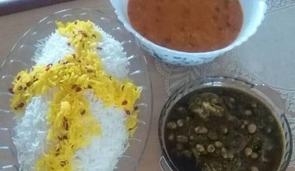 عکس قورمه سبزی برنج