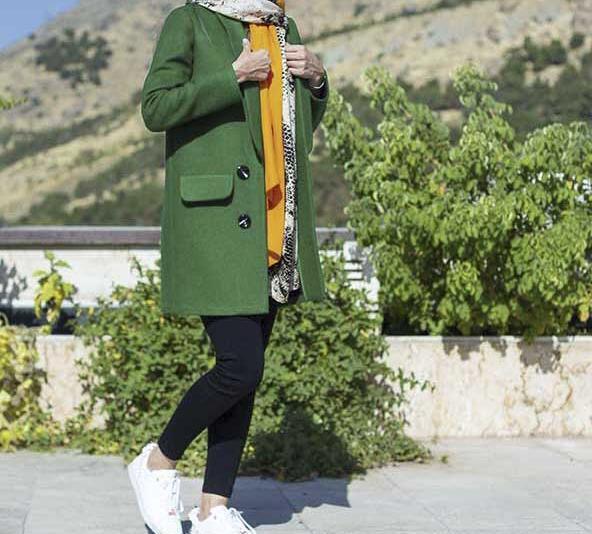 عکس مدل مانتو اسپرت سبز یشمی