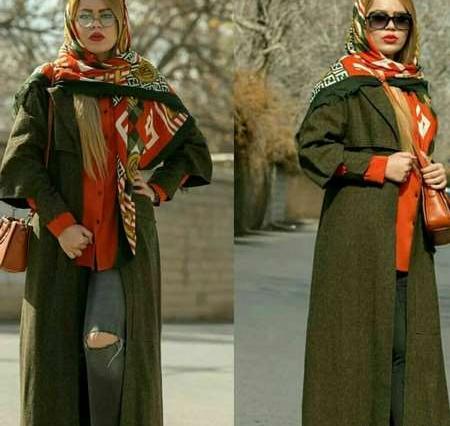 عکس مدل مانتو اسپرت سبز یشمی