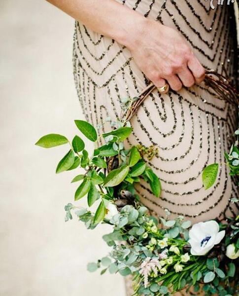 عکس دسته گل حلقه ای عروس
