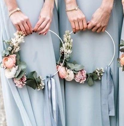 عکس دسته گل حلقه ای عروس