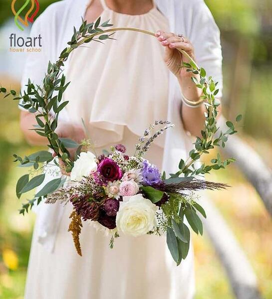 عکس دسته گل حلقه ای عروس