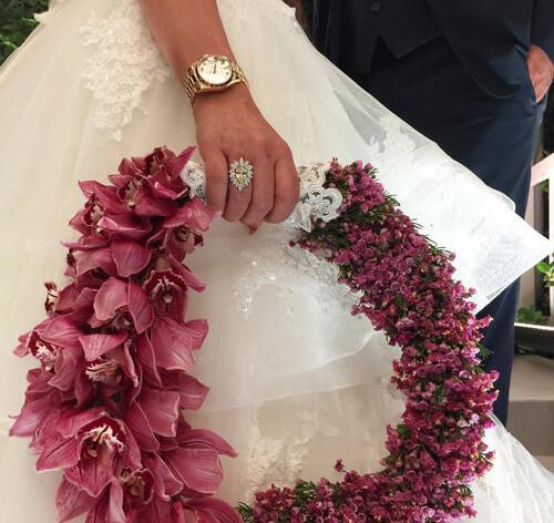 عکس دسته گل حلقه ای عروس