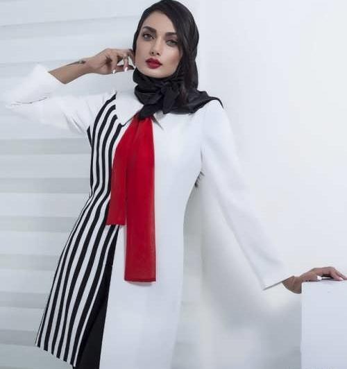 عکس مانتو کوتاه دخترانه قرمز
