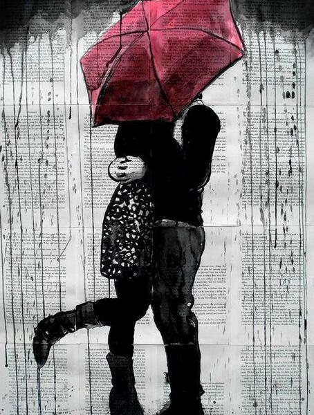 عکسهای عاشقانه دونفره زیر چتر