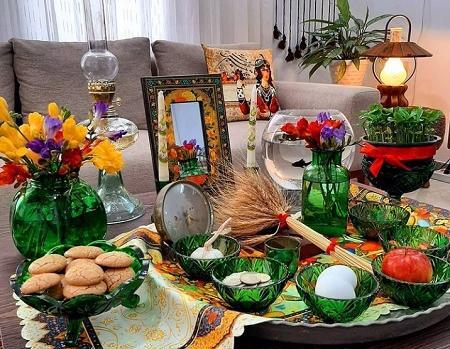 عکس ایده سفره هفت سین سال گاو