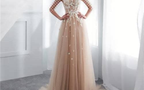 عکس لباس مجلسی زنانه رنگ نباتی