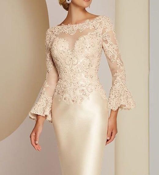عکس لباس مجلسی زنانه رنگ نباتی