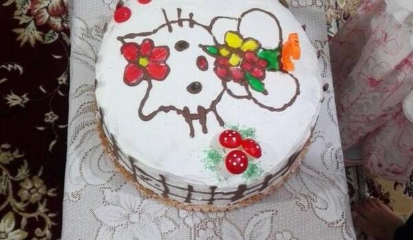 عکس روی کیک با ژله بریلو