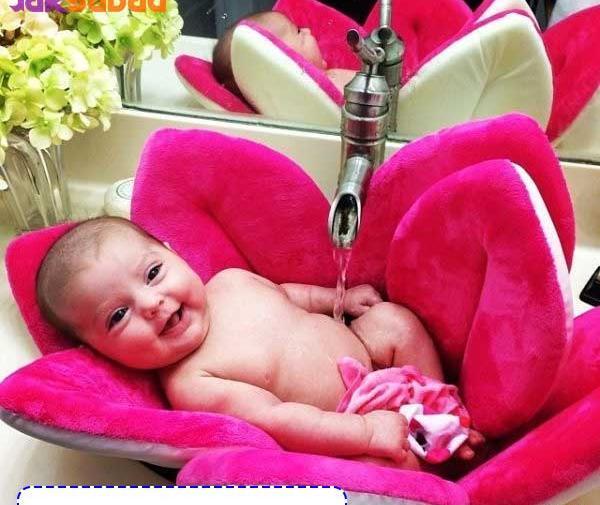 عکس نوزاد در سینک ظرفشویی
