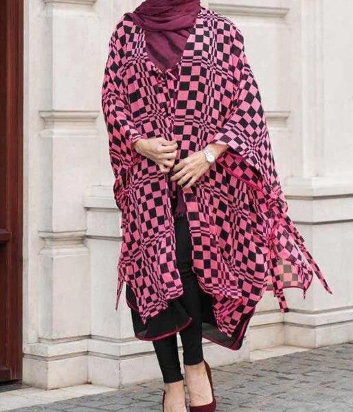 عکس مدل مانتو جلو باز پانچ