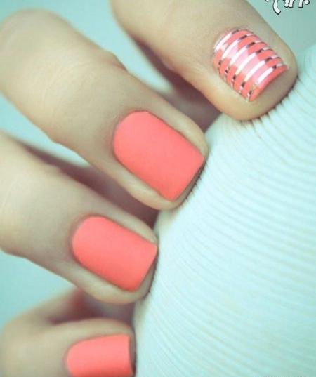 عکس ایده برای لاک زدن ناخن کوتاه