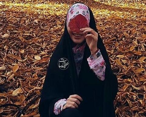 عکس دختر باحجاب از نیم رخ