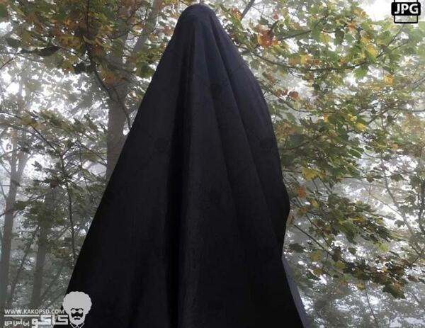عکس دختر باحجاب از نیم رخ