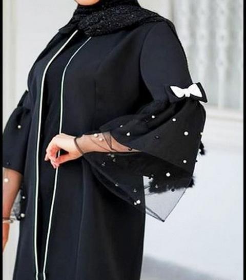 عکس مانتو دخترانه آستین پفی