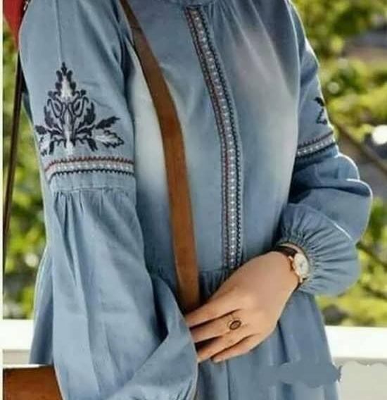 عکس مانتو دخترانه آستین پفی