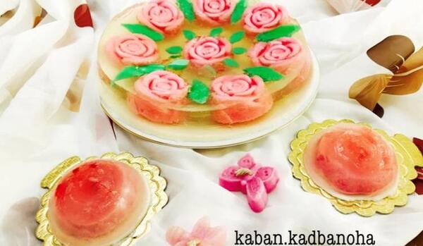 عکس قالب ژله گل رز