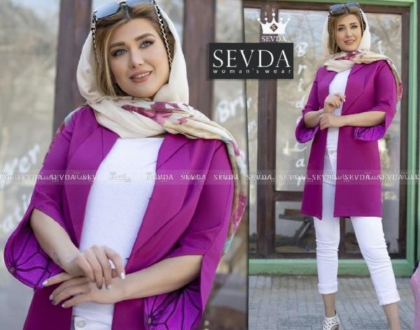 عکس مانتو کتی بنفش