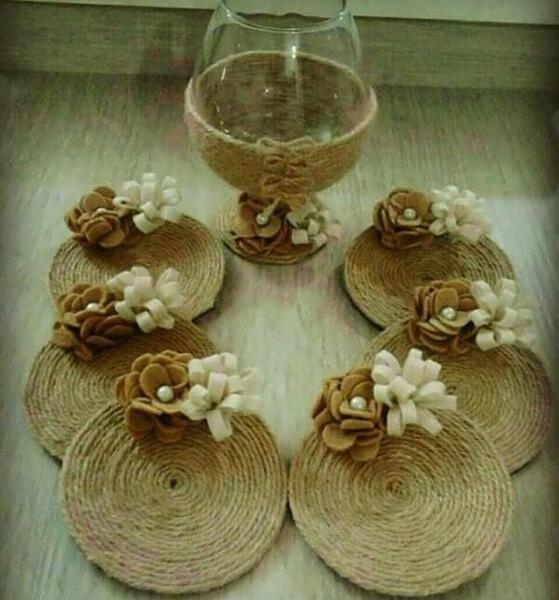 عکس ایده برای سفره هفت سین با کنف