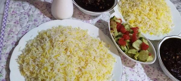 دانلود عکس قورمه سبزی با برنج