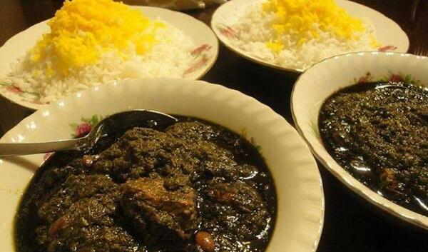 دانلود عکس قورمه سبزی با برنج