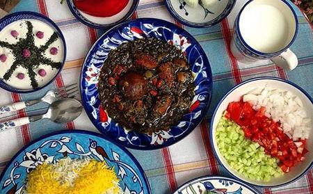 دانلود عکس قورمه سبزی با برنج