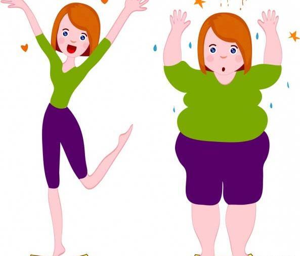 عکس کارتونی چاقی و لاغری