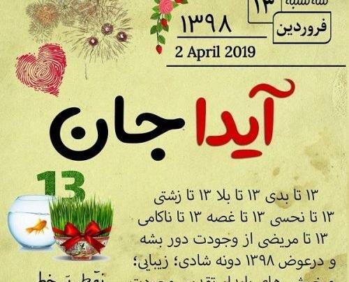 عکس تبریک تولد آیدا