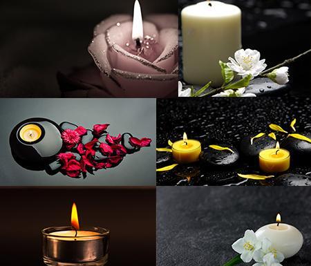 عکس شمع زمینه سیاه
