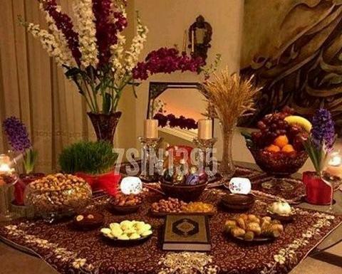 عکس ایده سفره هفت سین با ظروف سفالی