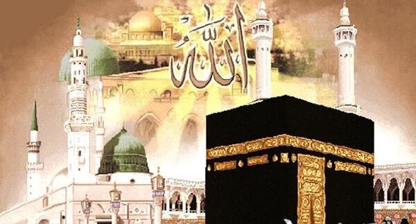 عکس تابلو فرش کعبه و مدینه