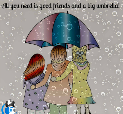عکس نوشته باران چتر