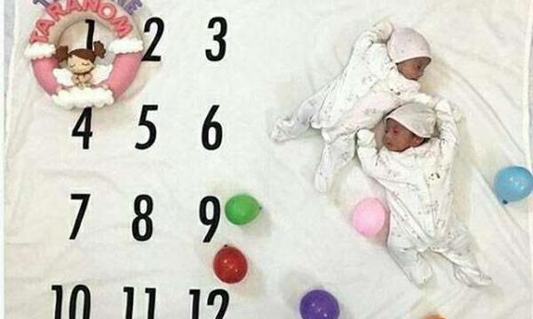 عکس ایده متن یک ماهگی نوزاد
