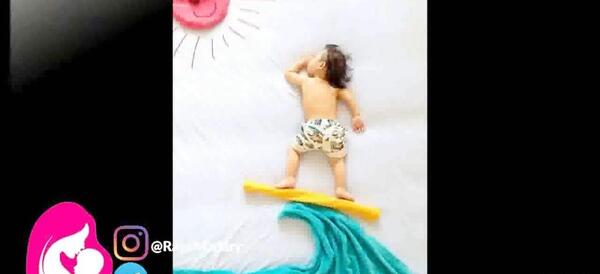 عکس ایده برای عکاسی نوزاد در خانه