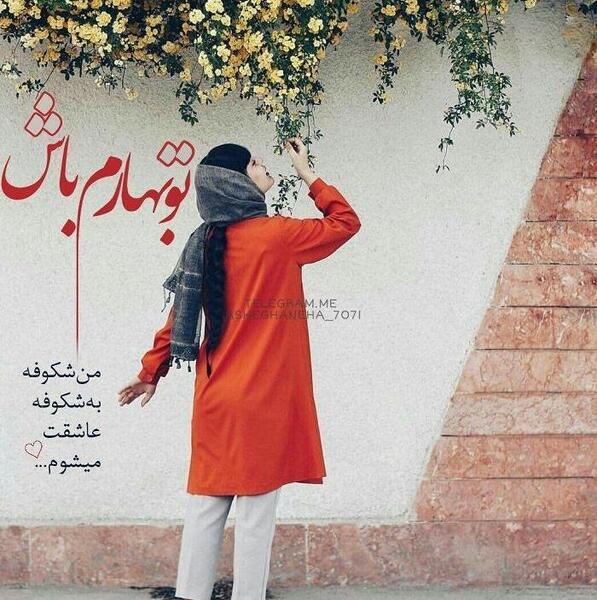 عکس نوشته عاشقانه شکوفه
