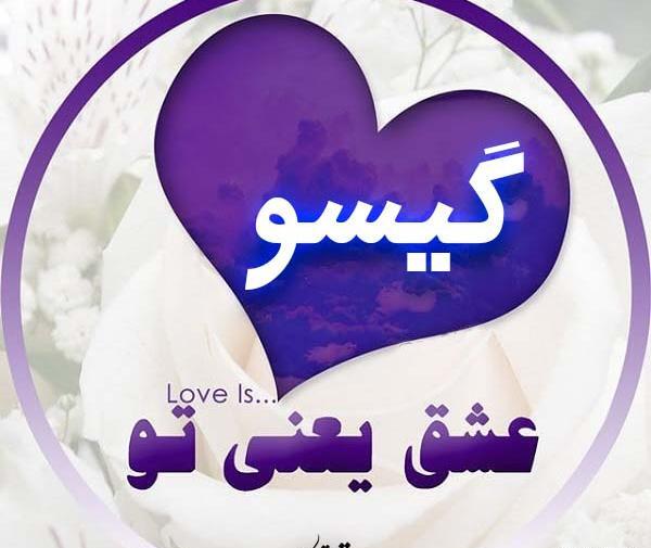 دانلود عکس نوشته گیسو
