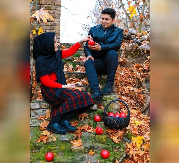 ژست عکس با حجاب در طبیعت