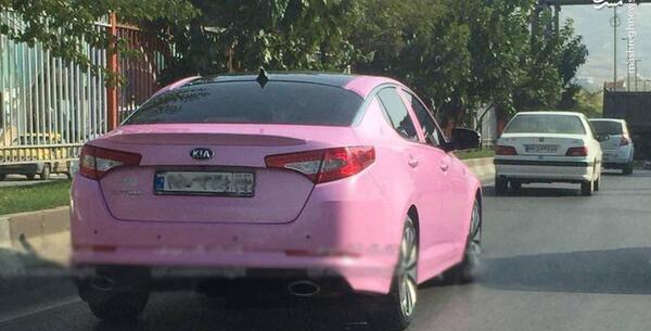 عکس ماشین صورتی