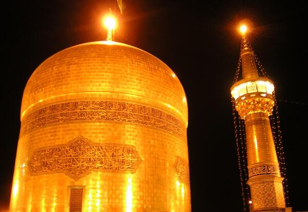 عکس نوشته گنبد امام رضا