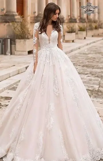 عکس لباس عروس یقه هفتی