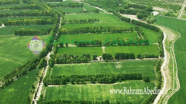 عکس هوایی زمین کشاورزی