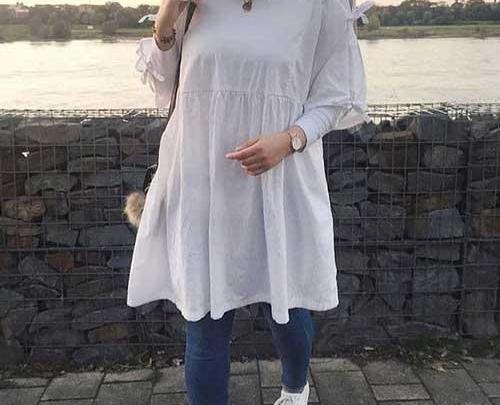 عکس مدل مانتو اسپرت سفید
