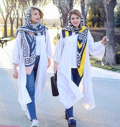 عکس مدل مانتو اسپرت سفید