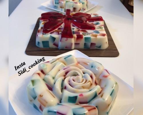 عکس ژله با قالب گل رز