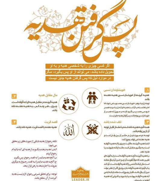 عکس نوشته پس دادن هدیه