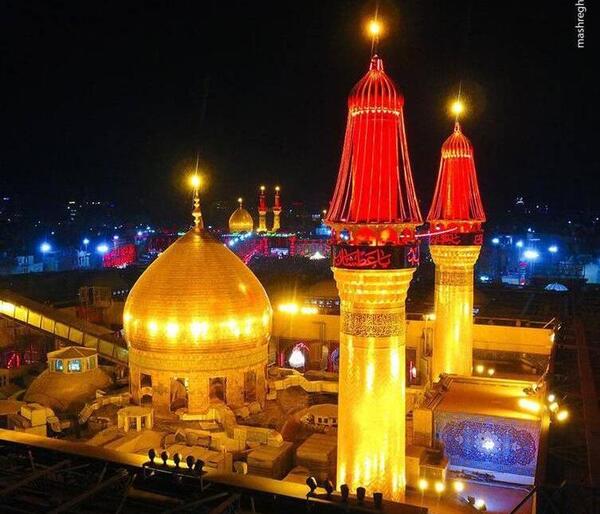 عکس دونفره حرم امام حسین