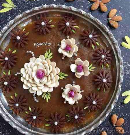 عکس تزیین حلوا برای عروس