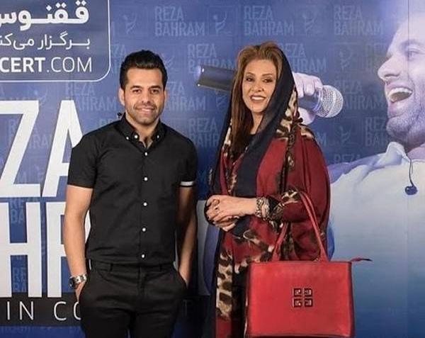 عکس رضا بهرام با همسرش